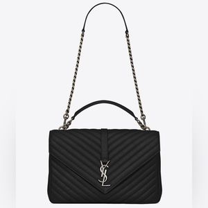 YSL LARGE COLLEGE IN QUILTED LEATHER